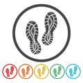 Shoes print icon. Vector illustration.