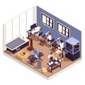 Shoes Production Isometric Concept