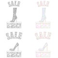 Shoes sale background