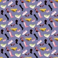 Shoes seamless pattern Royalty Free Stock Photo