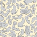 Shoes seamless pattern Royalty Free Stock Photo