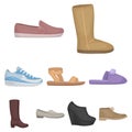 Shoes related icon set