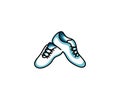 Shoes sneakers logo template. Sport shoes vector design