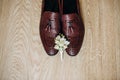 Shoes style classic groom shoes brown leather