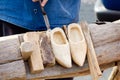 Shoes Traditional skill of making Dutch Royalty Free Stock Photo