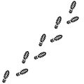 Shoes Trail. Footprints Line. Vector