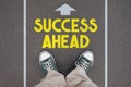 Shoes, trainers - success ahead Royalty Free Stock Photo