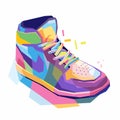 Shoes vector illustration wpap art or pop art