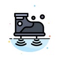 Shoes, Wifi, Service, Technology Abstract Flat Color Icon Template