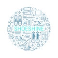 Shoeshine vector icons