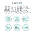 Shoeshine vector icons