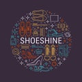 Shoeshine vector icons