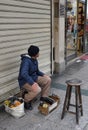 Shoeshiner in Istanbul, Turkey Royalty Free Stock Photo