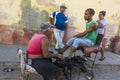 Shoeshiner in Trinidad, Cuba