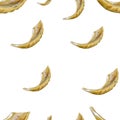 Shofar horn seamless abstract pattern. Yom Kippur, Rosh Hashanah Jewish holiday concept.