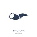 Shofar icon. Trendy flat vector Shofar icon on white background Royalty Free Stock Photo