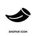 Shofar icon vector isolated on white background, logo concept of