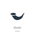 Shofar icon vector. Trendy flat shofar icon from religion collection isolated on white background. Vector illustration can be used