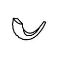 Shofar line color icon. Isolated vector element.