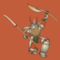 Shogun illustration Royalty Free Stock Photo