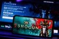 Shogun popular TV series show on television screen