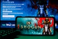 Shogun popular TV series show on television screen