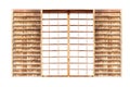 Shoji , Traditional Japanese door,window or room divider consisting isolated Royalty Free Stock Photo