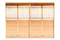 Traditional Japanese door,window or room divider consisting isolated on white background Royalty Free Stock Photo