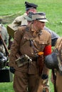 Reenactment of World War II events.