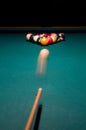 Shoot. Break racked pool balls Royalty Free Stock Photo