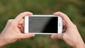 Shoot on a cell phone. dark screen phone. Royalty Free Stock Photo