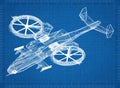 Combat Helicopter 3D blueprint