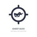 shoot duck icon on white background. Simple element illustration from Entertainment concept