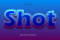 Shoot editable text effect 3 dimension emboss modern style Royalty Free Stock Photo