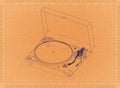Gramophone - Retro Blueprint