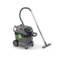 Gray vacuum cleaner with wheels