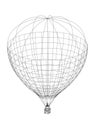 Hot air balloon 3D blueprint
