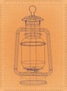 Lantern - Retro Blueprint