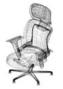 Office Chair Design Architect Blueprint - isolated