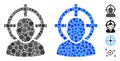 Shoot Person Mosaic Icon of Circle Dots
