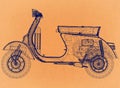 Scooter Retro Architect Blueprint