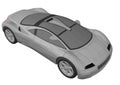 Sports Car 3D blueprint - isolated Royalty Free Stock Photo