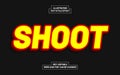 Shoot Yellow Text Style Effect Royalty Free Stock Photo