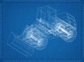 Wheel Loaders 3D blueprint