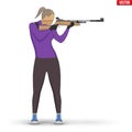 Shooter with Air Rifle Royalty Free Stock Photo