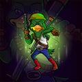 The shooter duck esport logo design