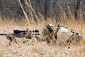 Shooter in Field Royalty Free Stock Photo