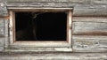 Shooting of abondoned wooden barn's window