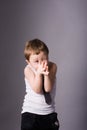 Shooting boy Royalty Free Stock Photo