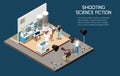 Shooting Cinema Isometric Background